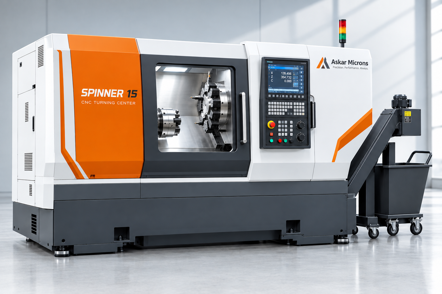 Representative photograph: roller burnishing tool working inside a CNC lathe.